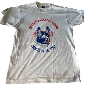 Operation Desert Storm t-shirt, Men's Large, Red/white/blue, Vintage